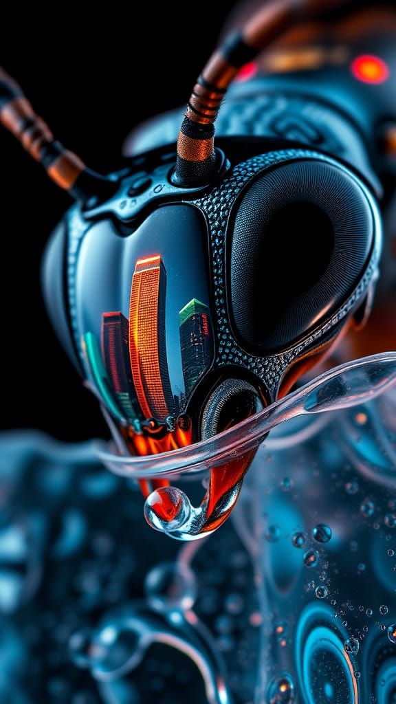 "Neon Cyberdrop"  by @LOGOS