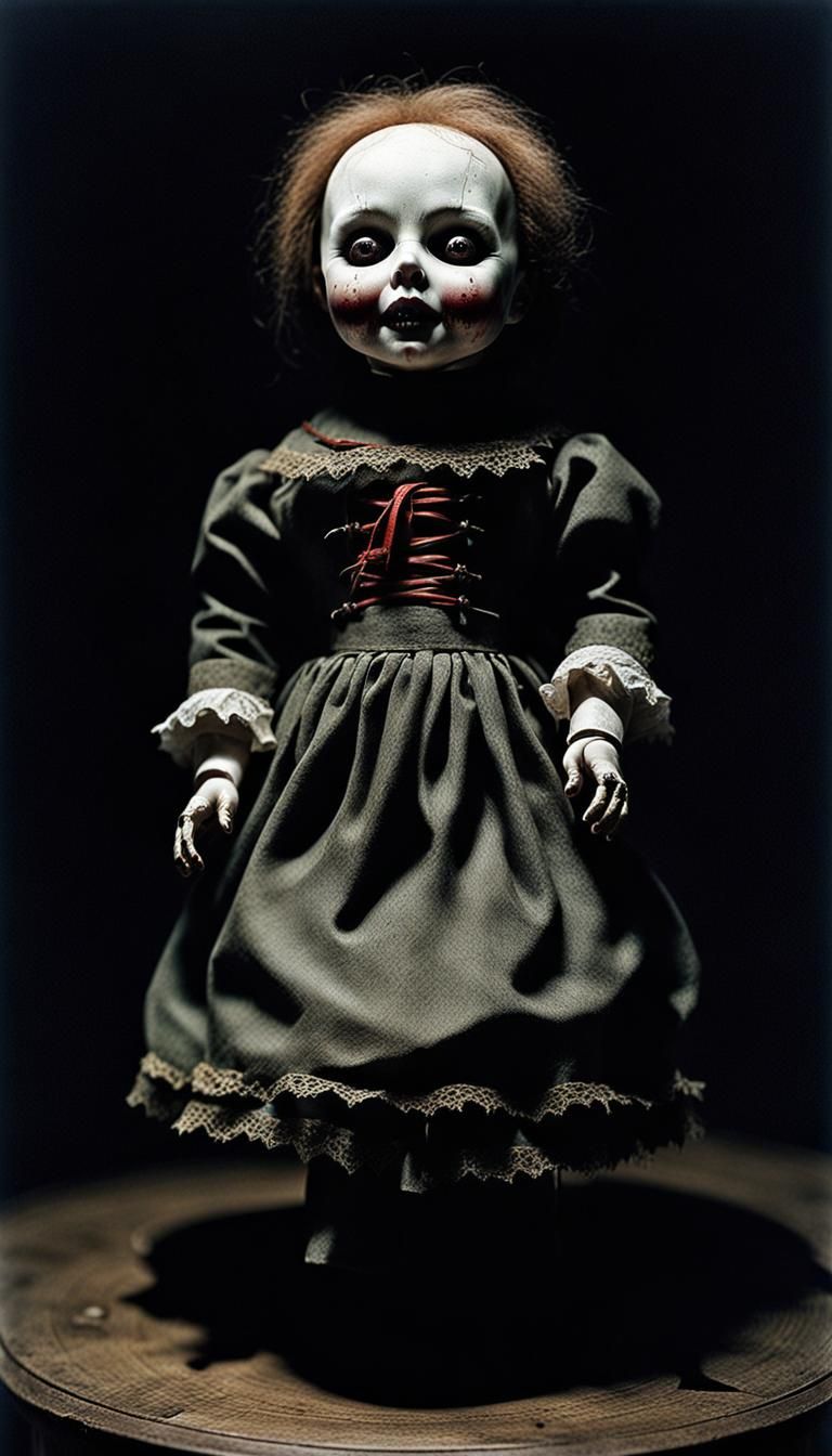 Creepy Doll in the Dark - AI Generated Artwork - NightCafe Creator