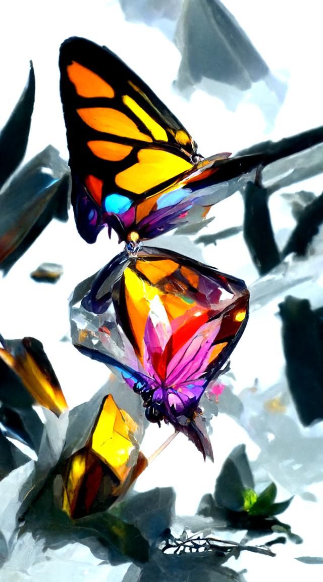 Crystal butterfly 8k resolution concept art trending on Arts...