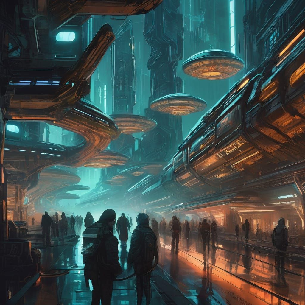 Futuristic airport 