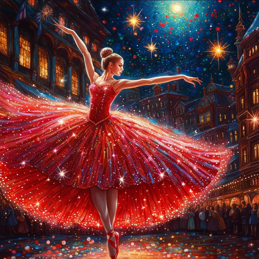 Glitter Ballerina AI Generated Artwork NightCafe Creator