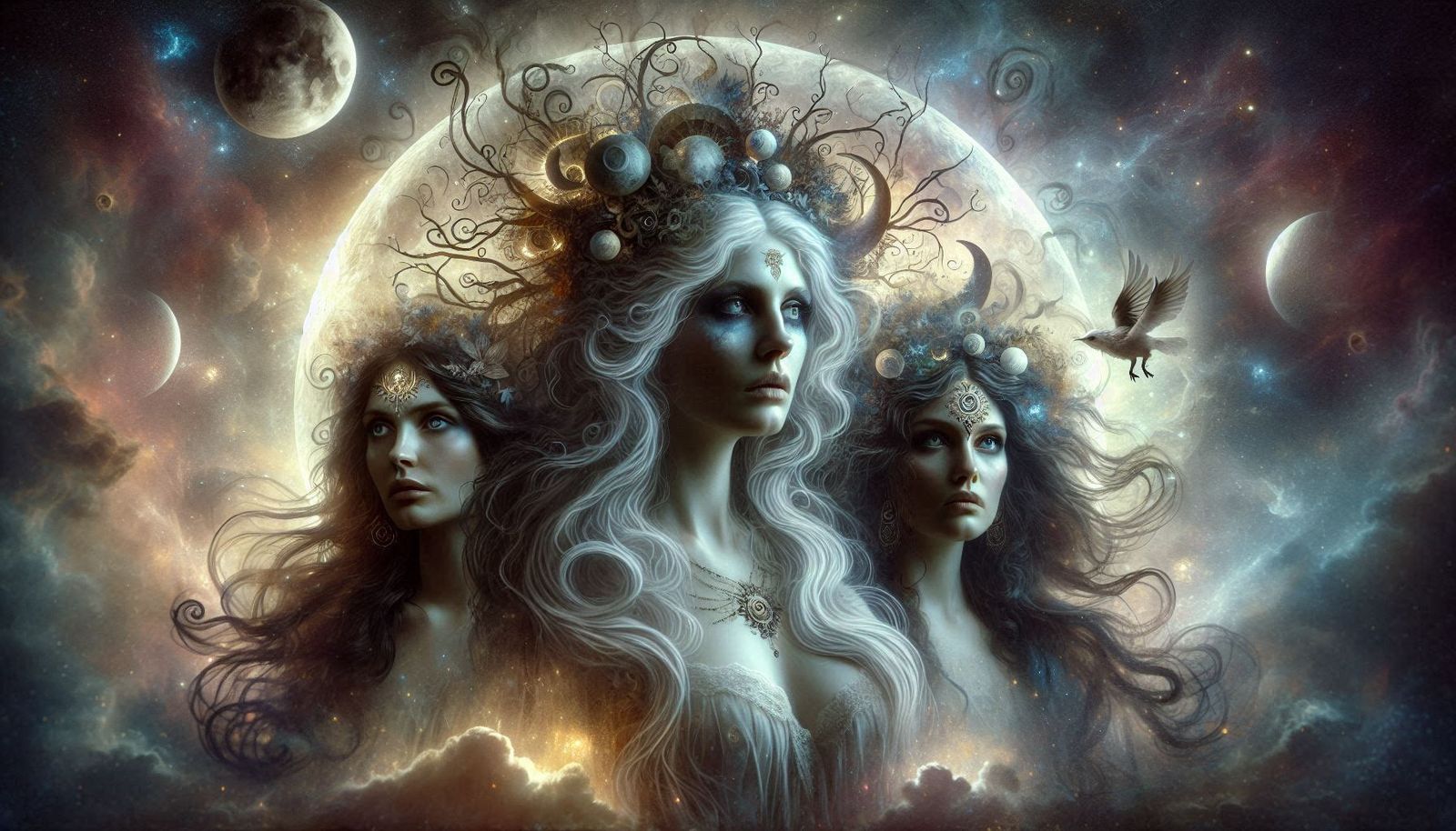 Hecate, Lucina, Diana the 3 mythical grace