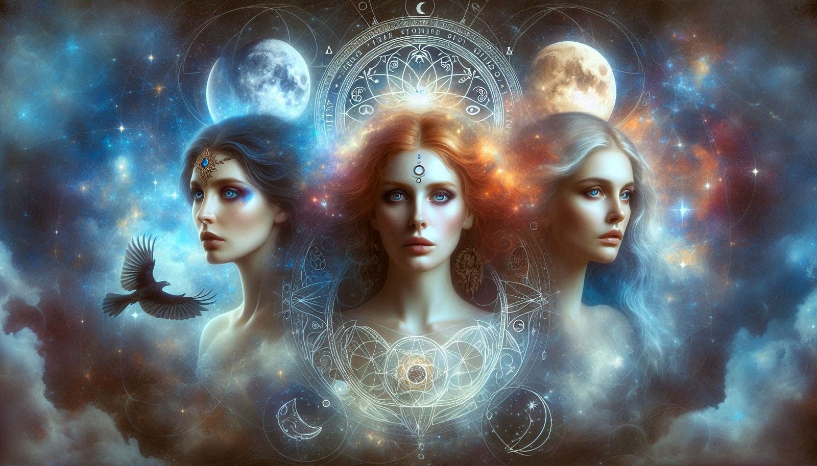 Hecate, Lucina, Diana the 3 mythical grace