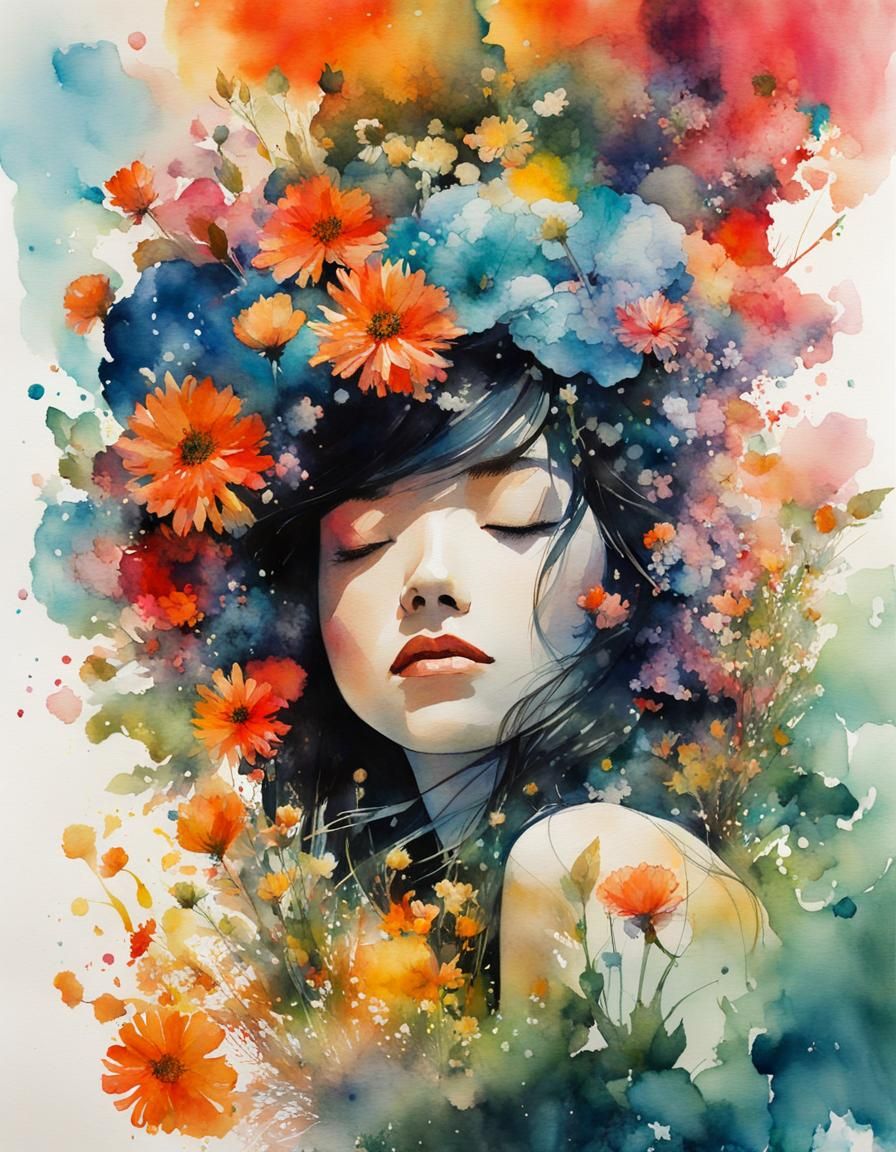 "Daydream, I fell asleep amid the flowers, For a couple of hours, On a