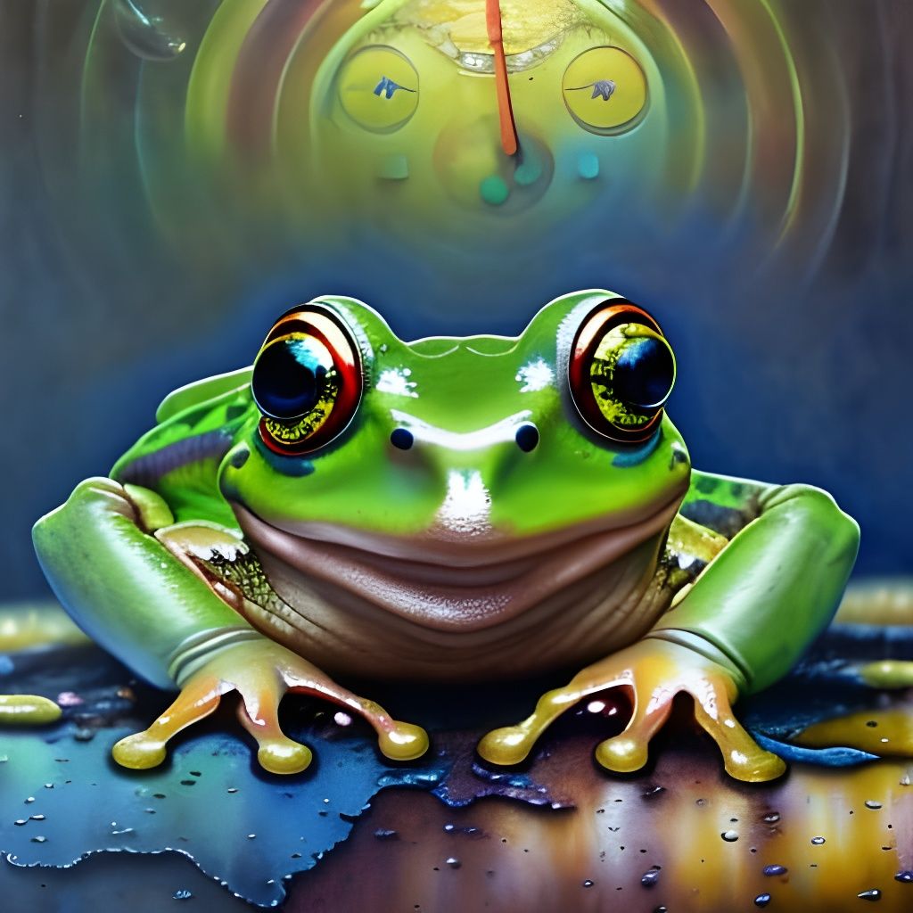 No Theme Thursday: A Frog - AI Generated Artwork - NightCafe Creator