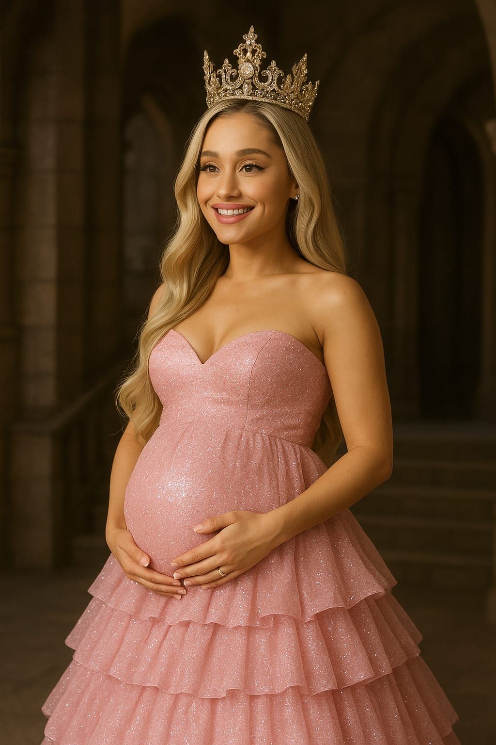Glinda pregnant with her daughter