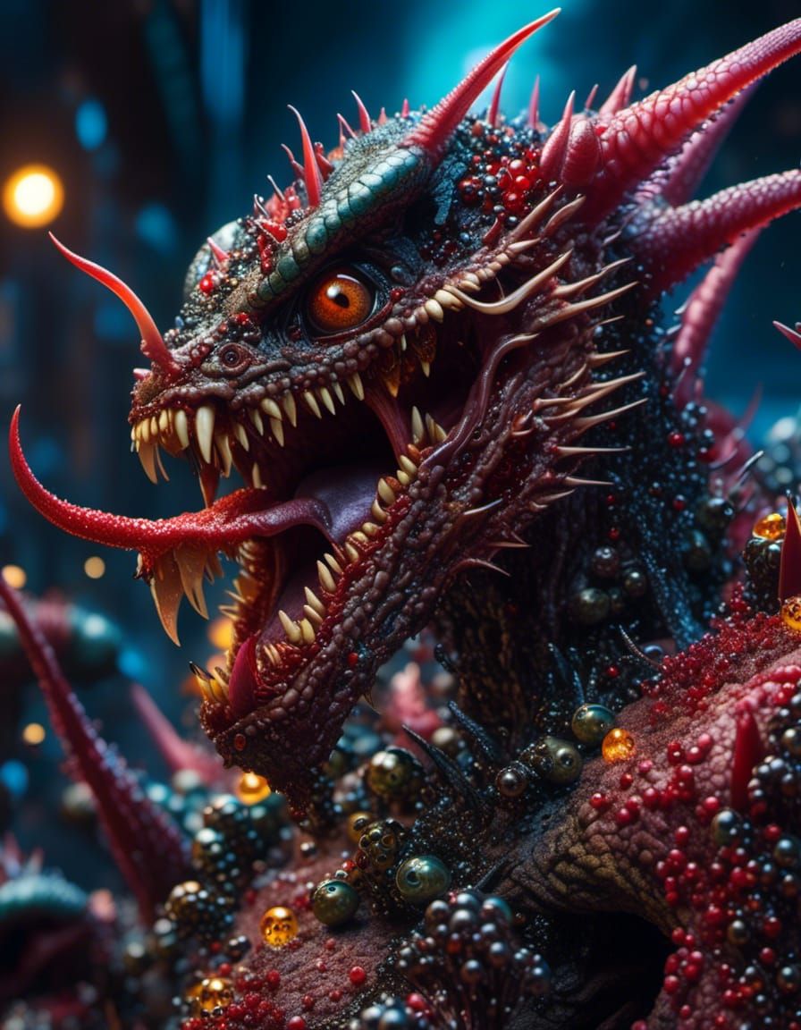 <lora:Living Dead Girl:1.0> A maximalist, surreal realistic photo of a mad artist's complex imaginary vision, filled with weird surreal dist...