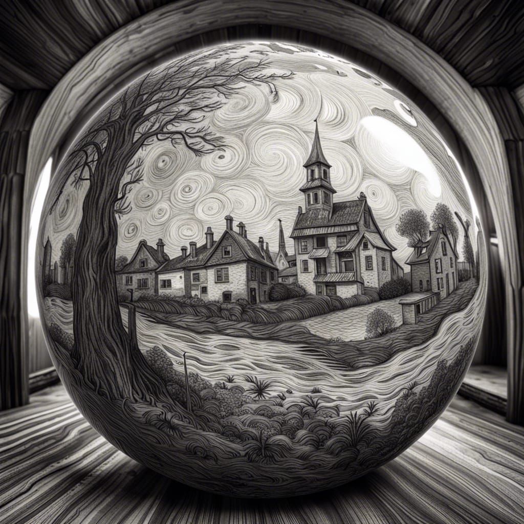 Original Van Gogh on a Glass Sphere (because they were out o...