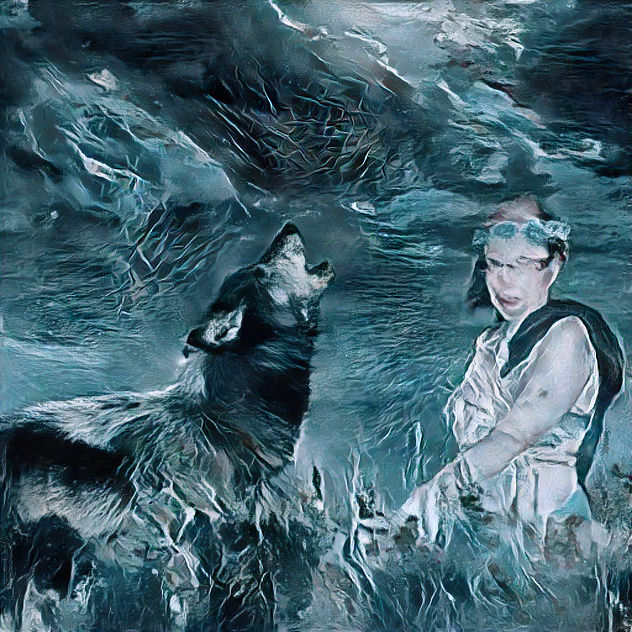 Dark goddess and her wolf protector