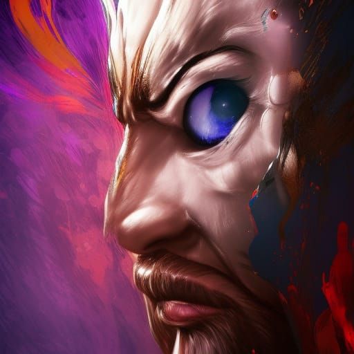 ghost looking at a mirror Hyper realistic, splash art, conce...