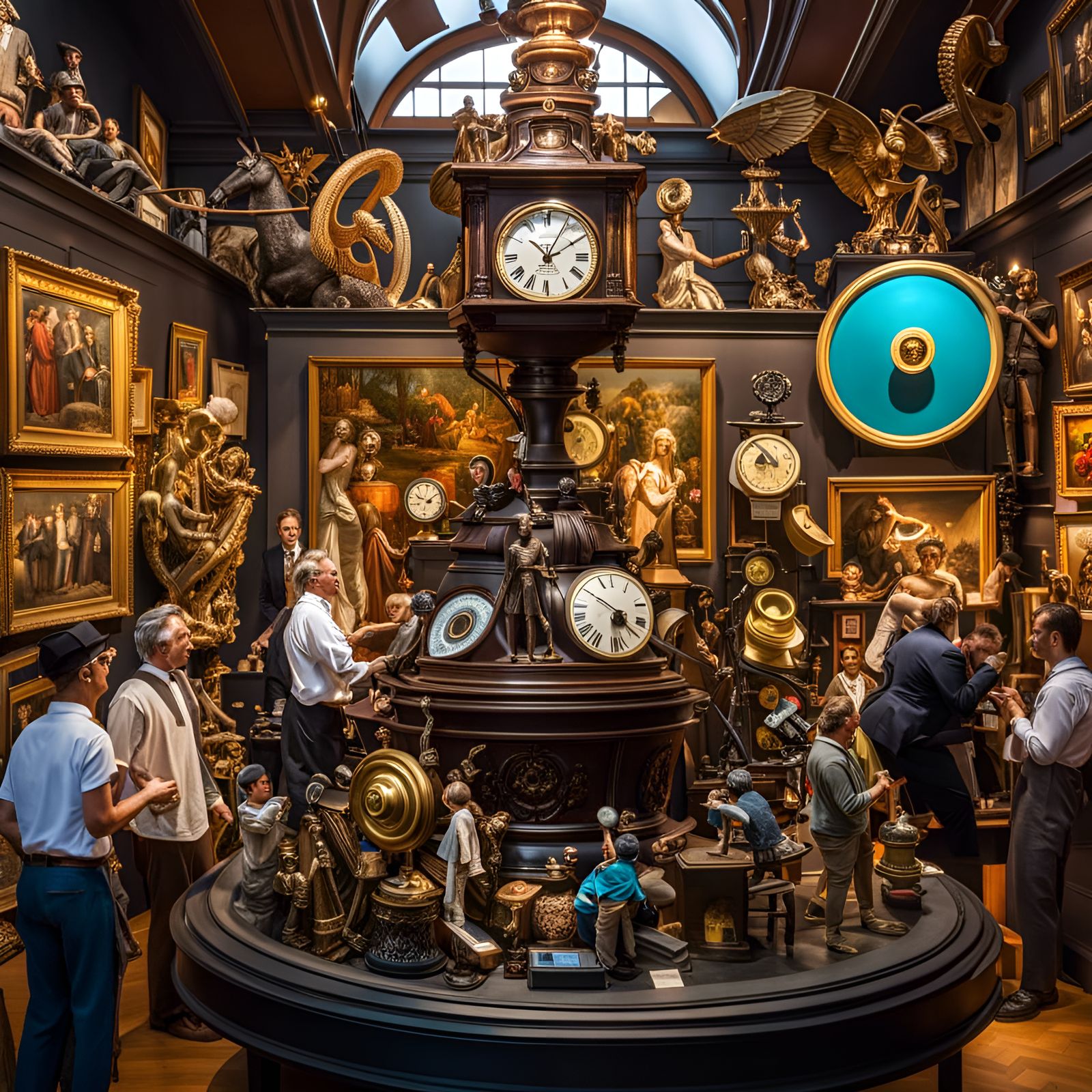 Crowded Wacky Museum  by @Persian Digital Art