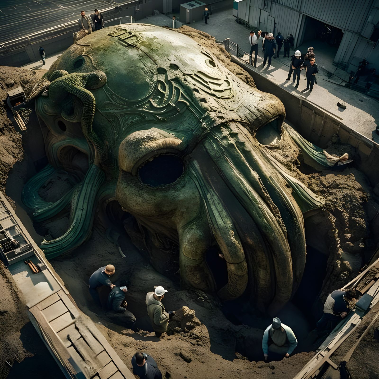 The Discovery of Cthulhu  by @Gazelli