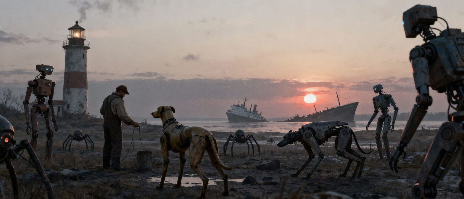 Another visual direction from my ‘Robot Prophecies’ writing. 