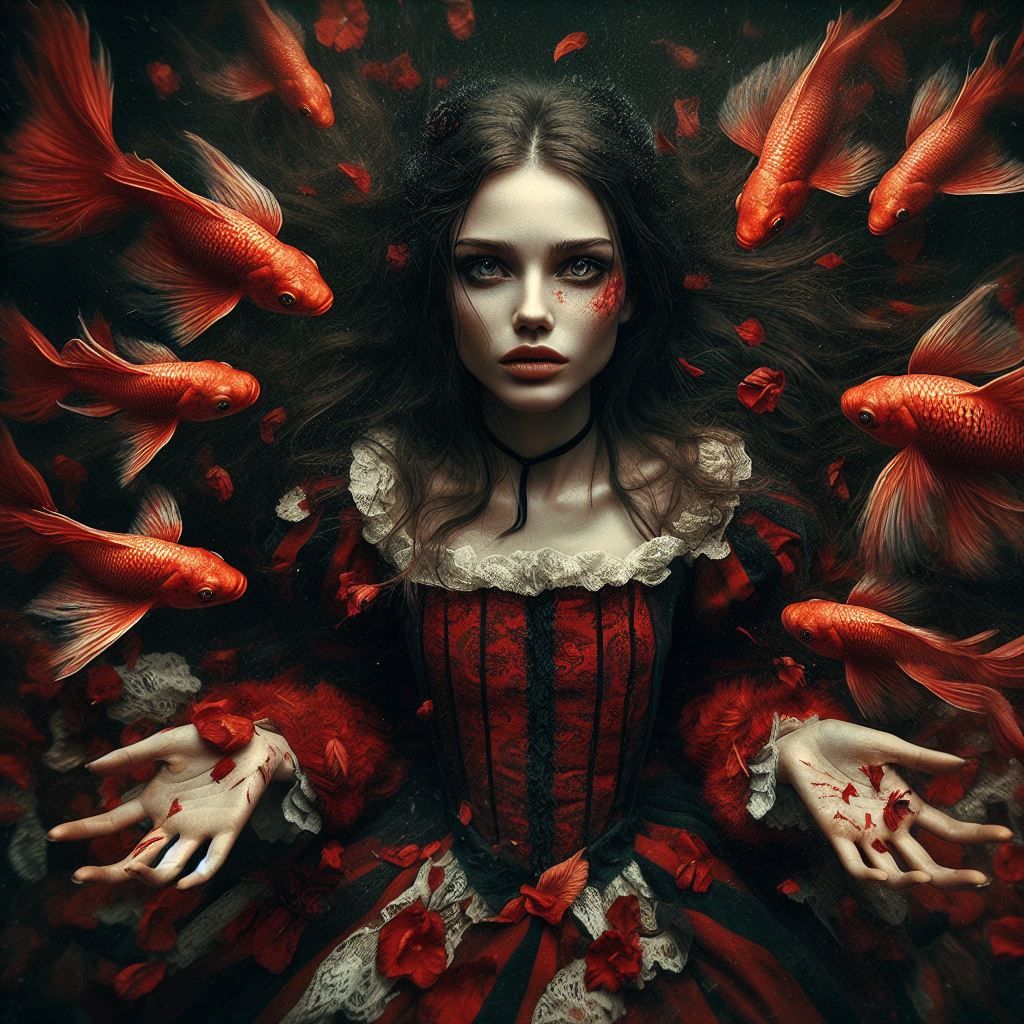 beautiful woman, city night.