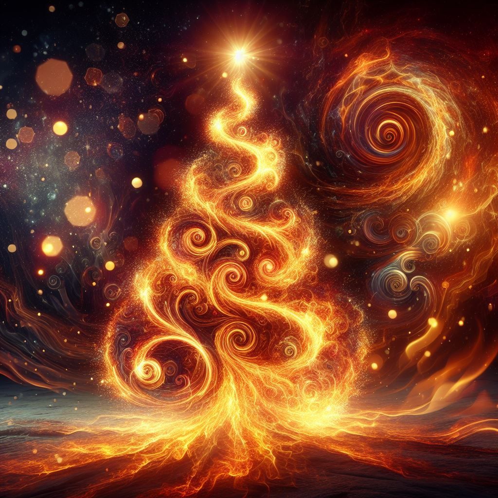 Fiery Christmas Tree