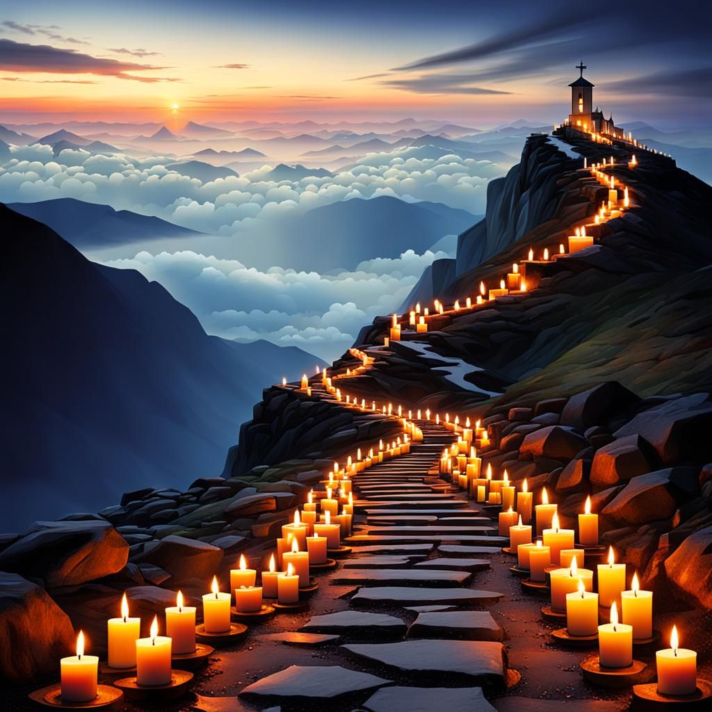 Candles lighting a path to heaven  by @Muffy