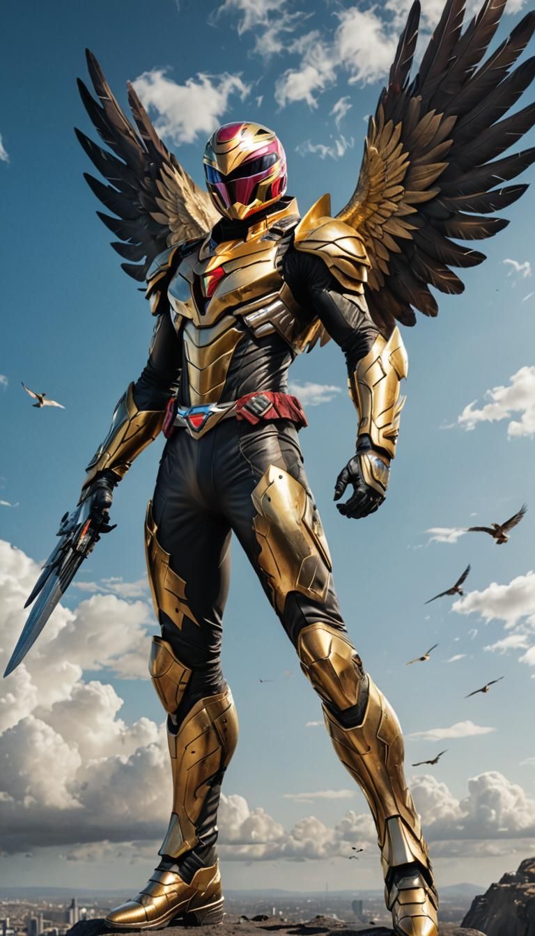 Photorealistic full body portrait of a Pidgeot-Inspired Powe...