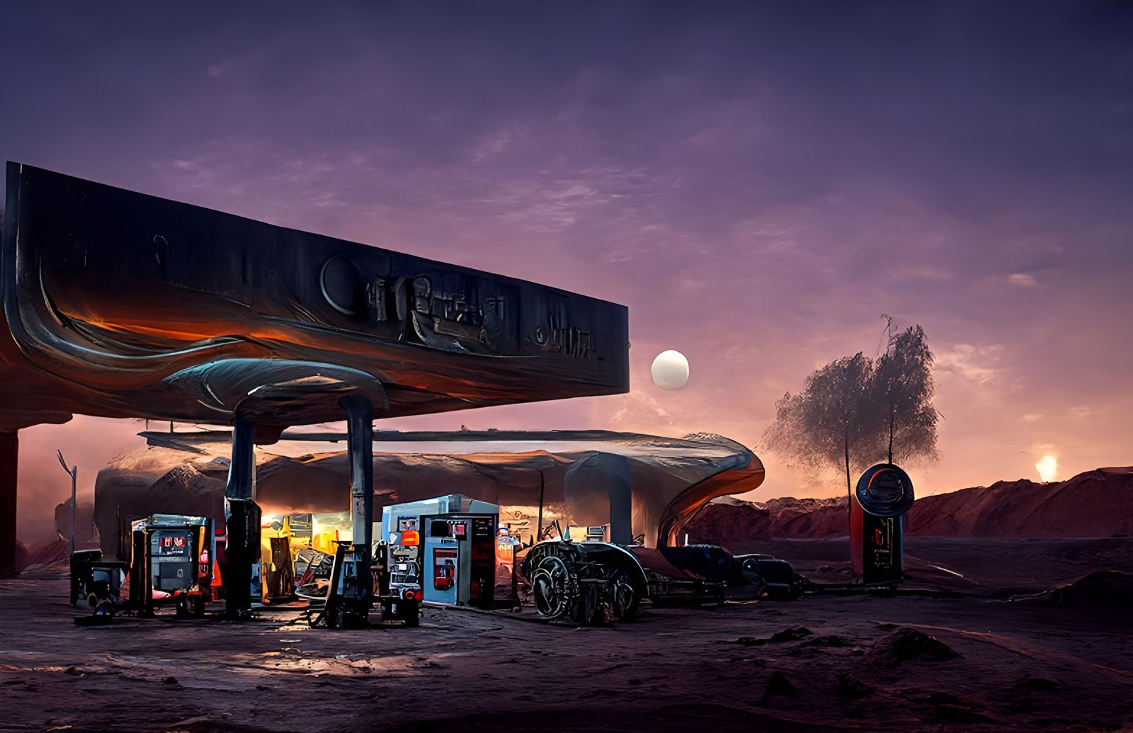 gas station on Mars