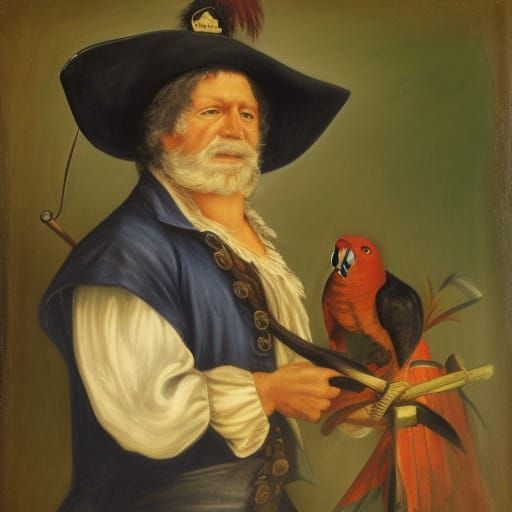 Pirate with parrot