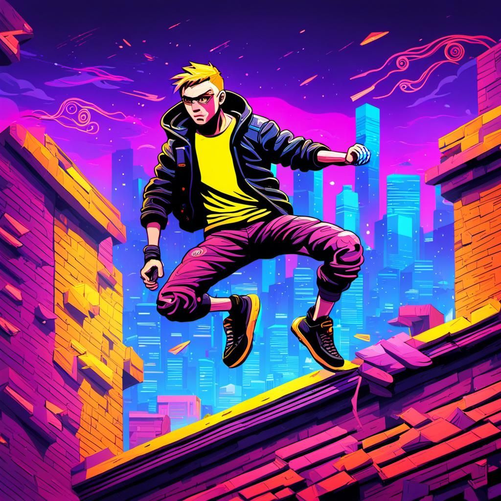 A runner on the roof