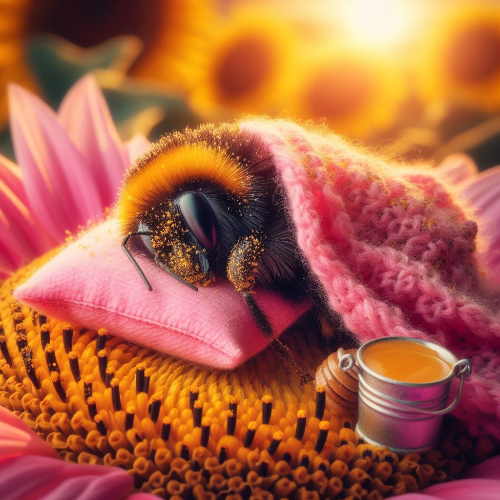 Bee Resting after a Workday