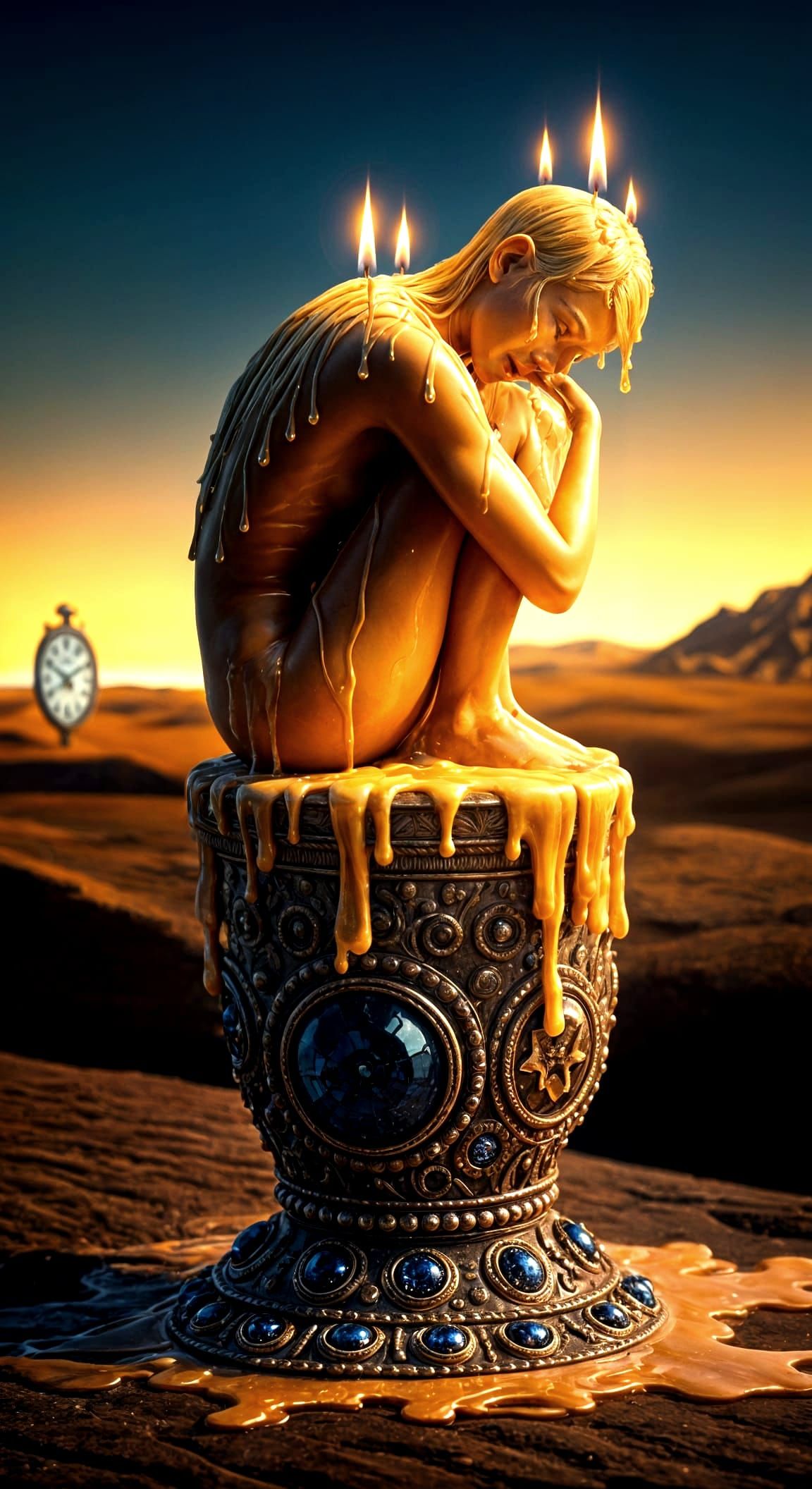 The Weight of Waiting  by @AI Ky