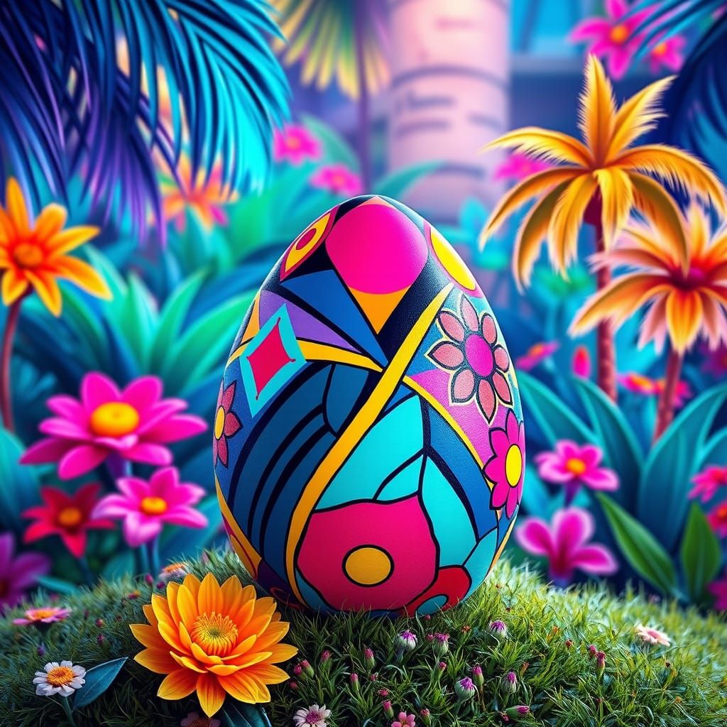 Colorful Easter egg  by @RandomUser1234