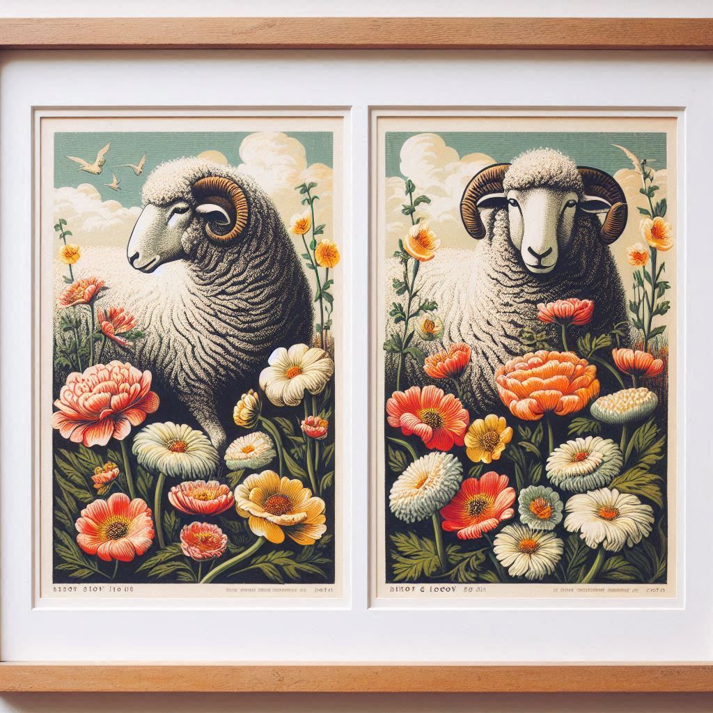 Sheep Diptych