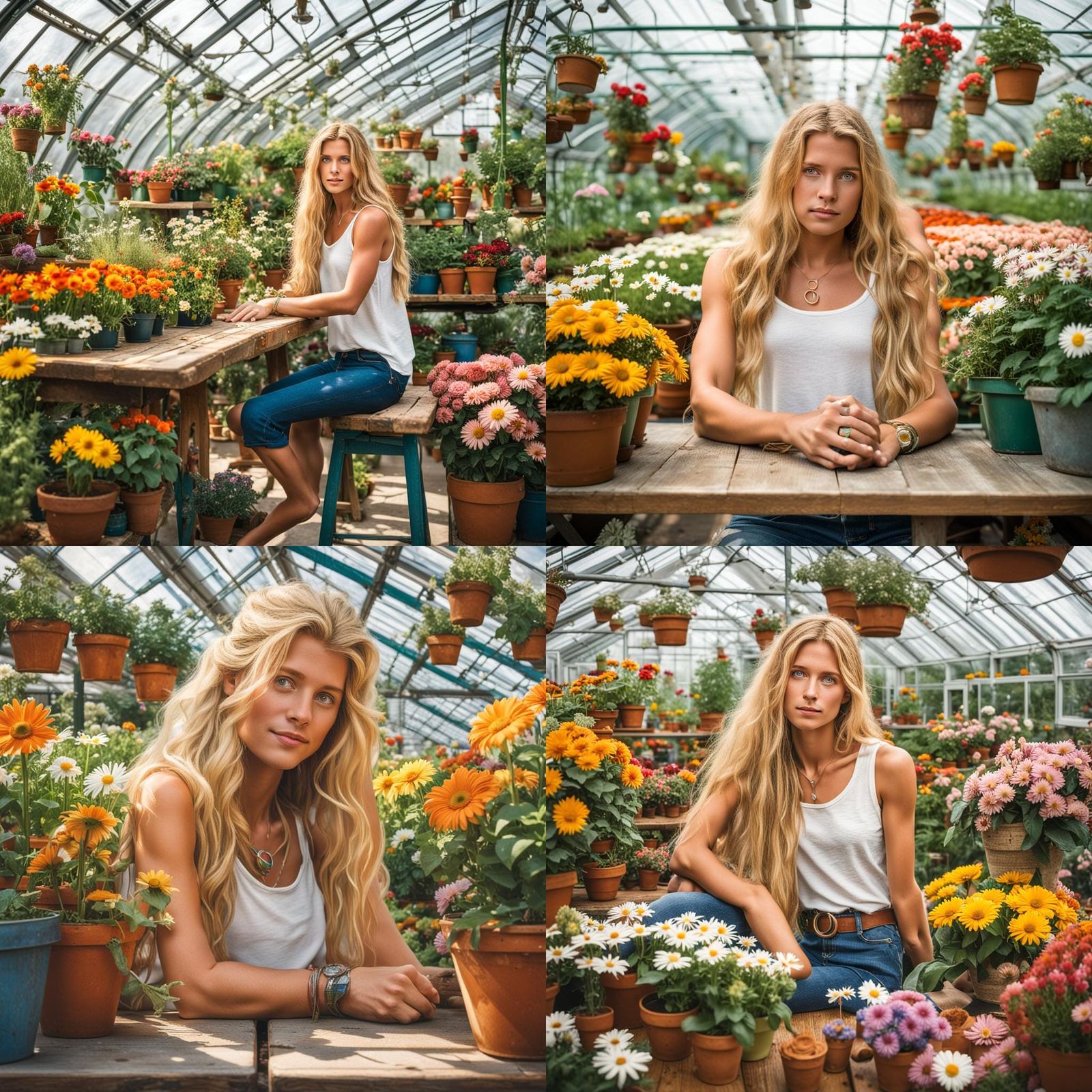 girl in her mid 20s, with long flowing blond hair with a rin...