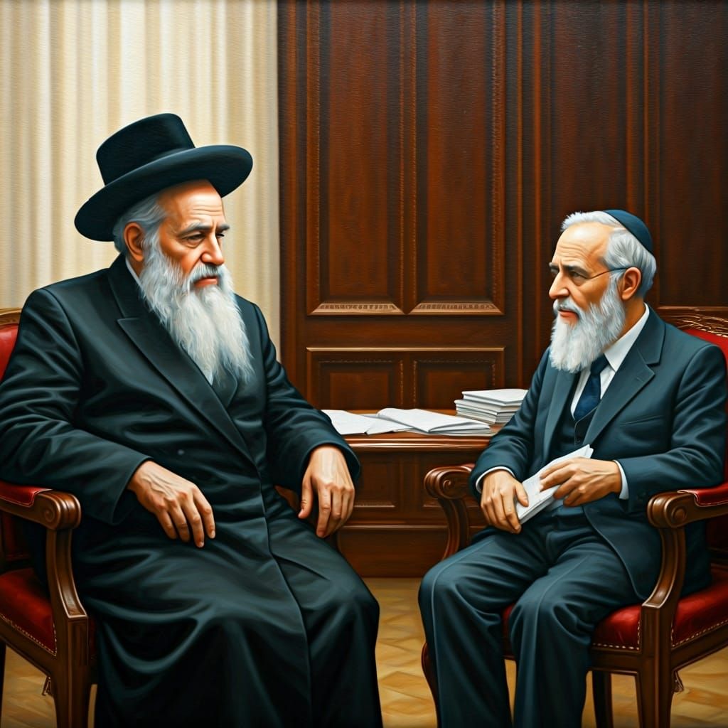 Chazon Ish and Ben Gurion in Historic Meeting
