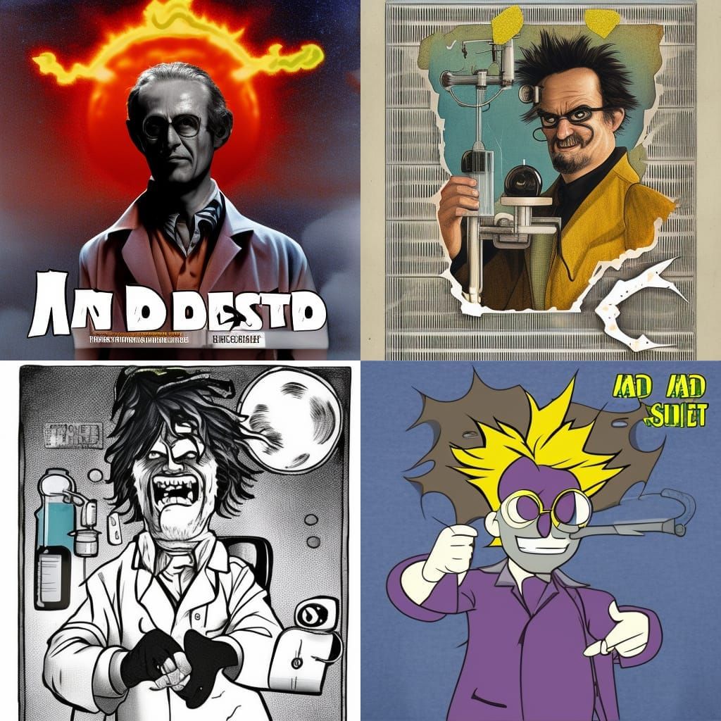 Mad Scientist 001 AI Generated Artwork NightCafe Creator   AOSk0ALAplJkEFLwTv3B  Grid 