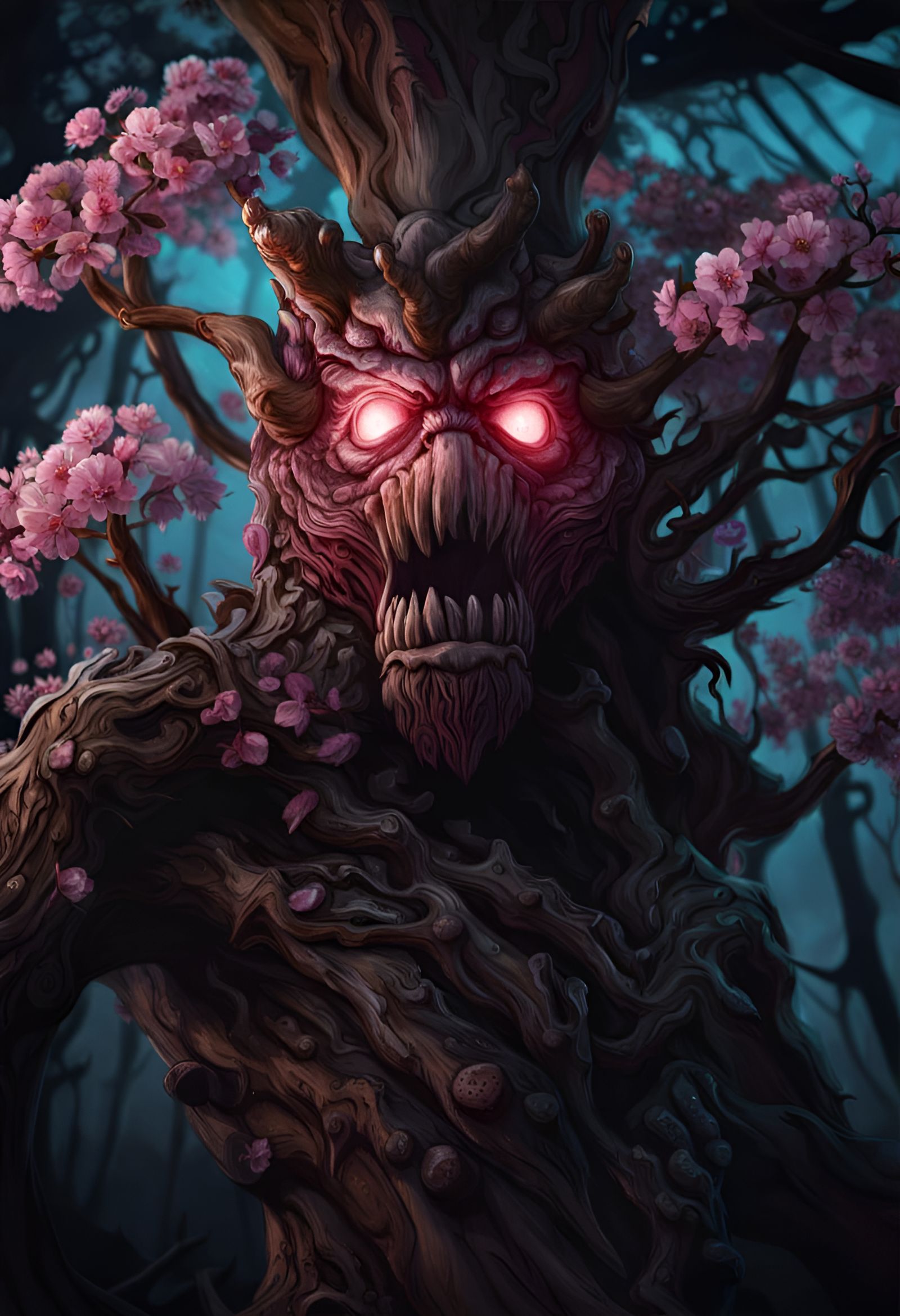 Cherry Blossom Treant - AI Generated Artwork - NightCafe Creator