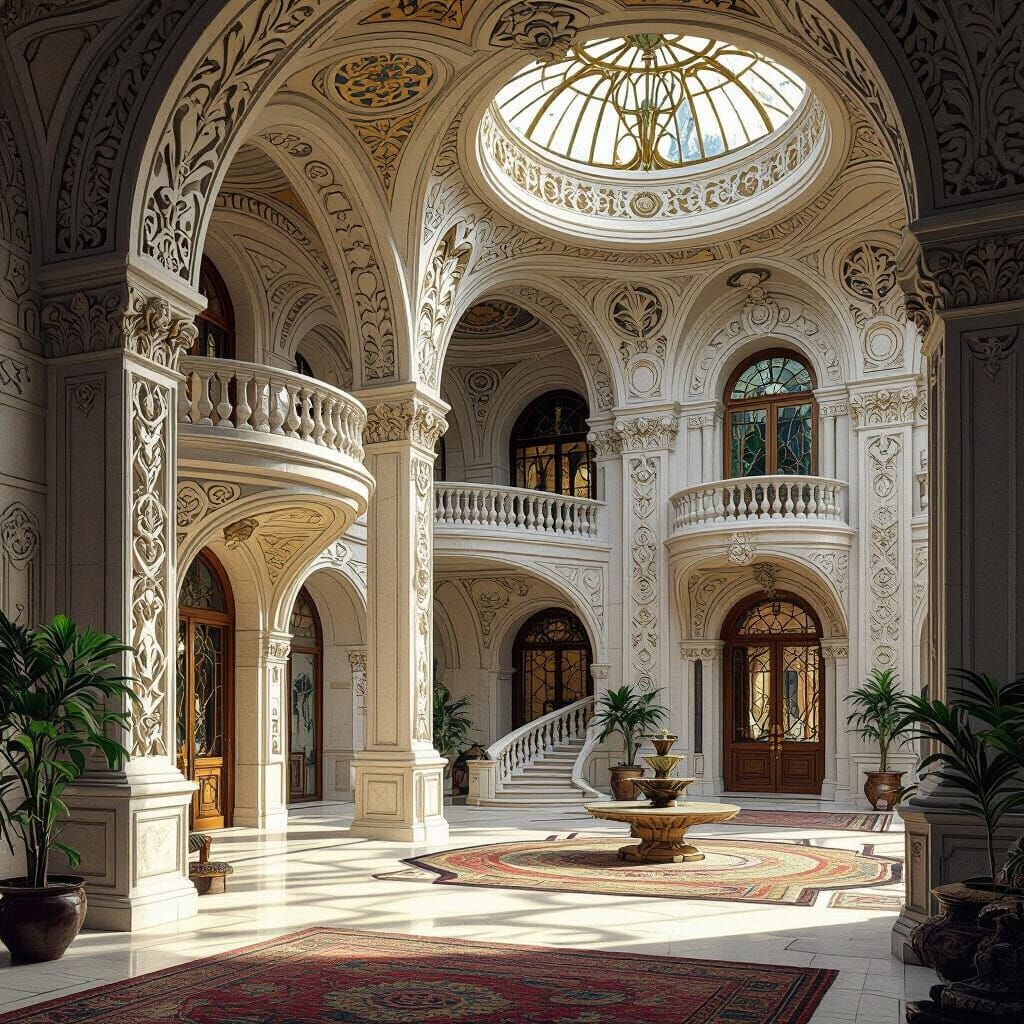 Luxurious Ancient Mansion in Ornamental Style