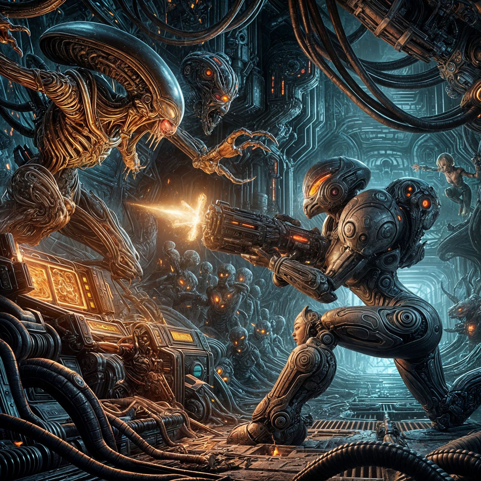 Samus Aran vs Xenomorph (Alien Romulus) - AI Generated Artwork ...