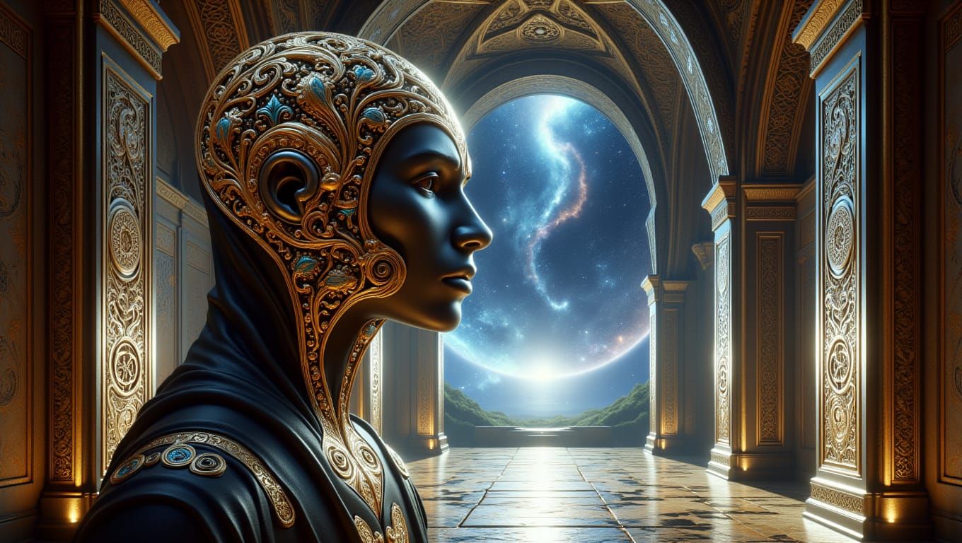 Mass Effect: Side Portrait of a Prothean adept IX