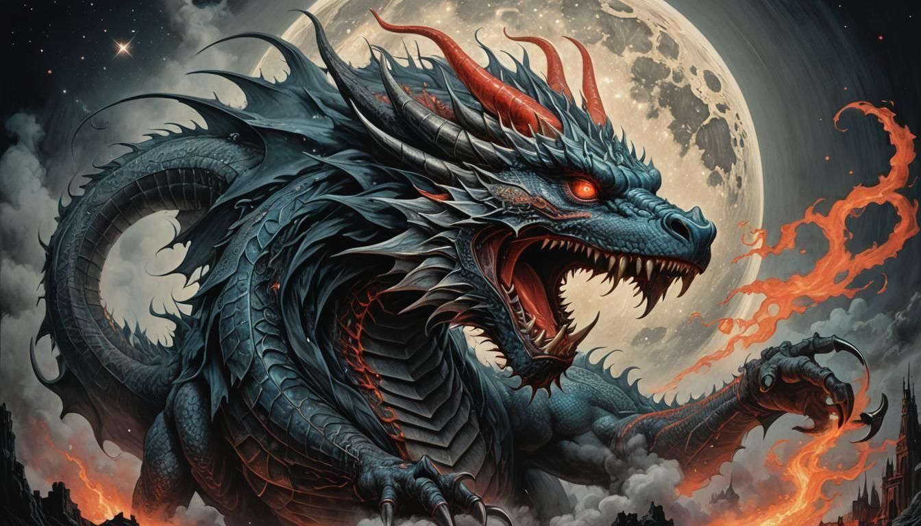 Colossal blue dragon