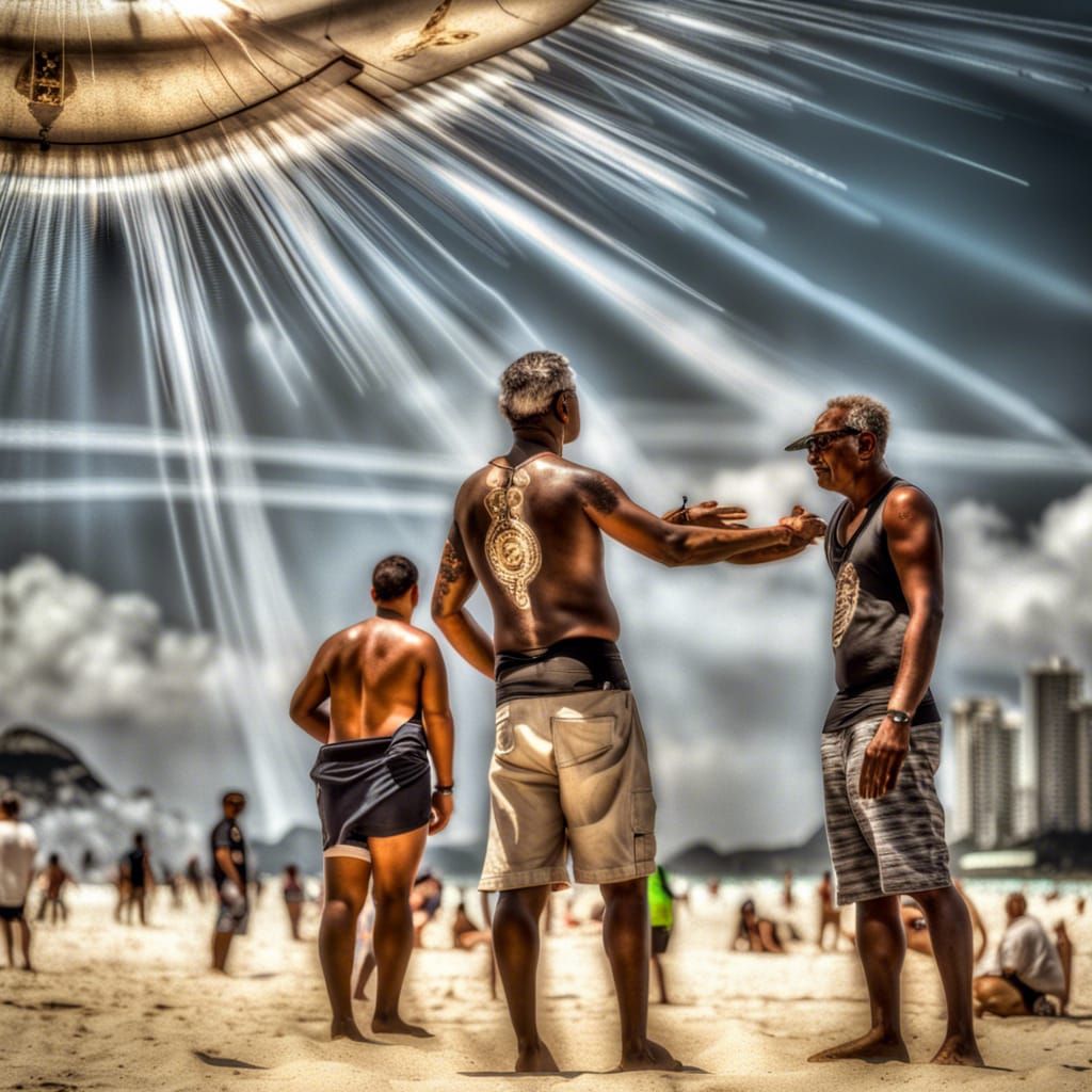 copacabana beach  rio de janeiro  sun