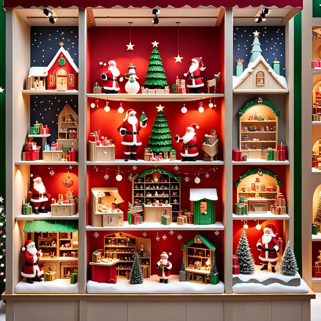 Christmas Toy Store Window Display AI Generated Artwork NightCafe