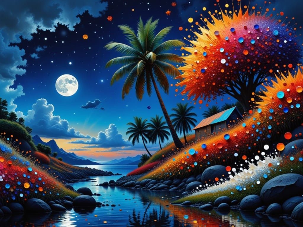 {<lora:SOS LADIES NIGHT:1.0>
ULTRA INTENSE GLOWING-TRANSMOGRIFY-ULTRA-VISIBLE-VISUALIZED-OVERSIZED-COCONUT-PALMTREE-COTTAGE-DRIVE-IN-DINER c...