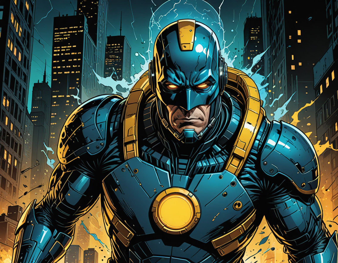 Supervillain in Containment Suit, Energy Erupting in Comic B...