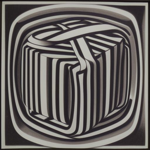 Cube with Magic Ribbons
Maurits Cornelis Escher,drawing
