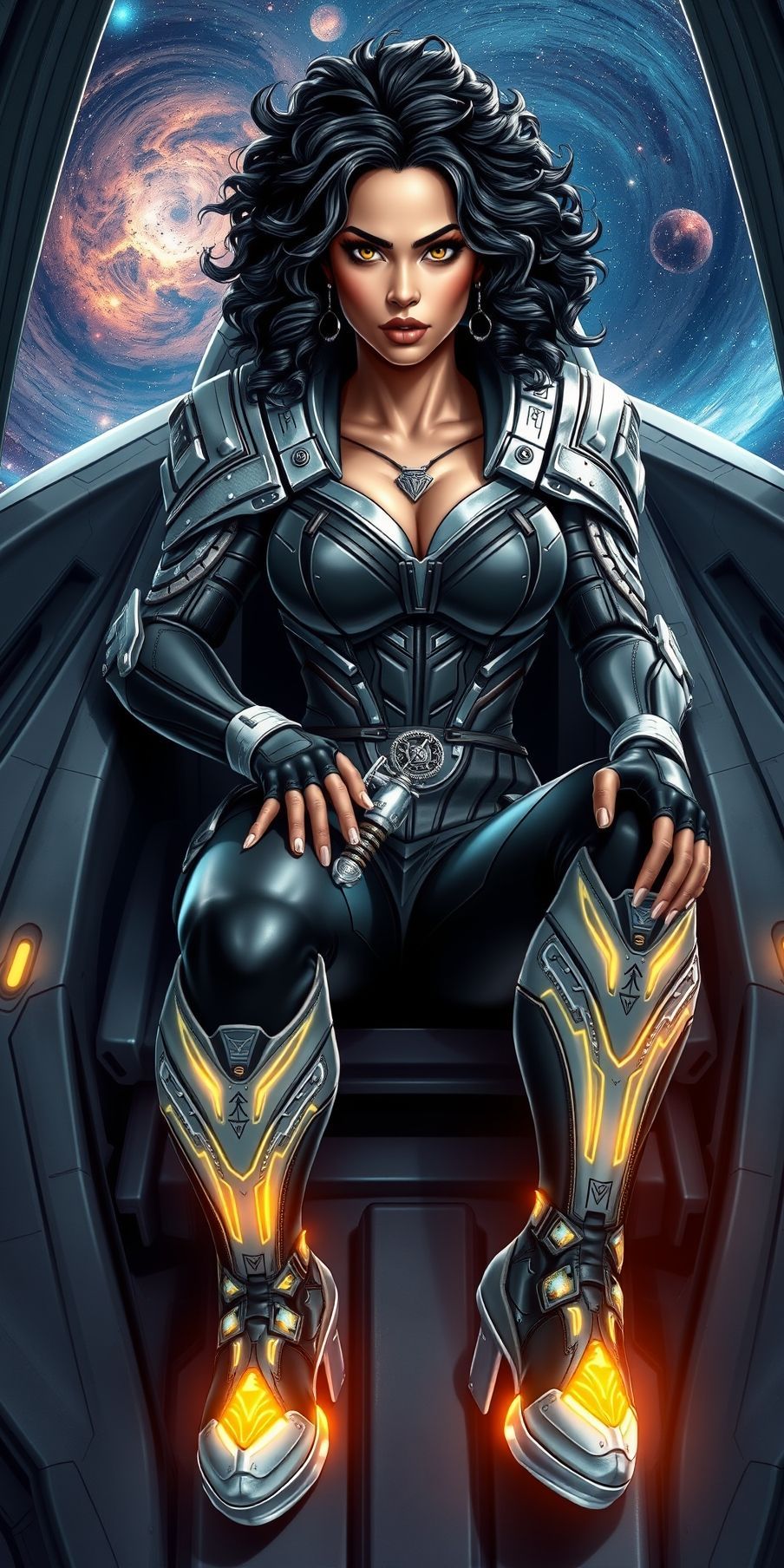 Character with darker Latina skin