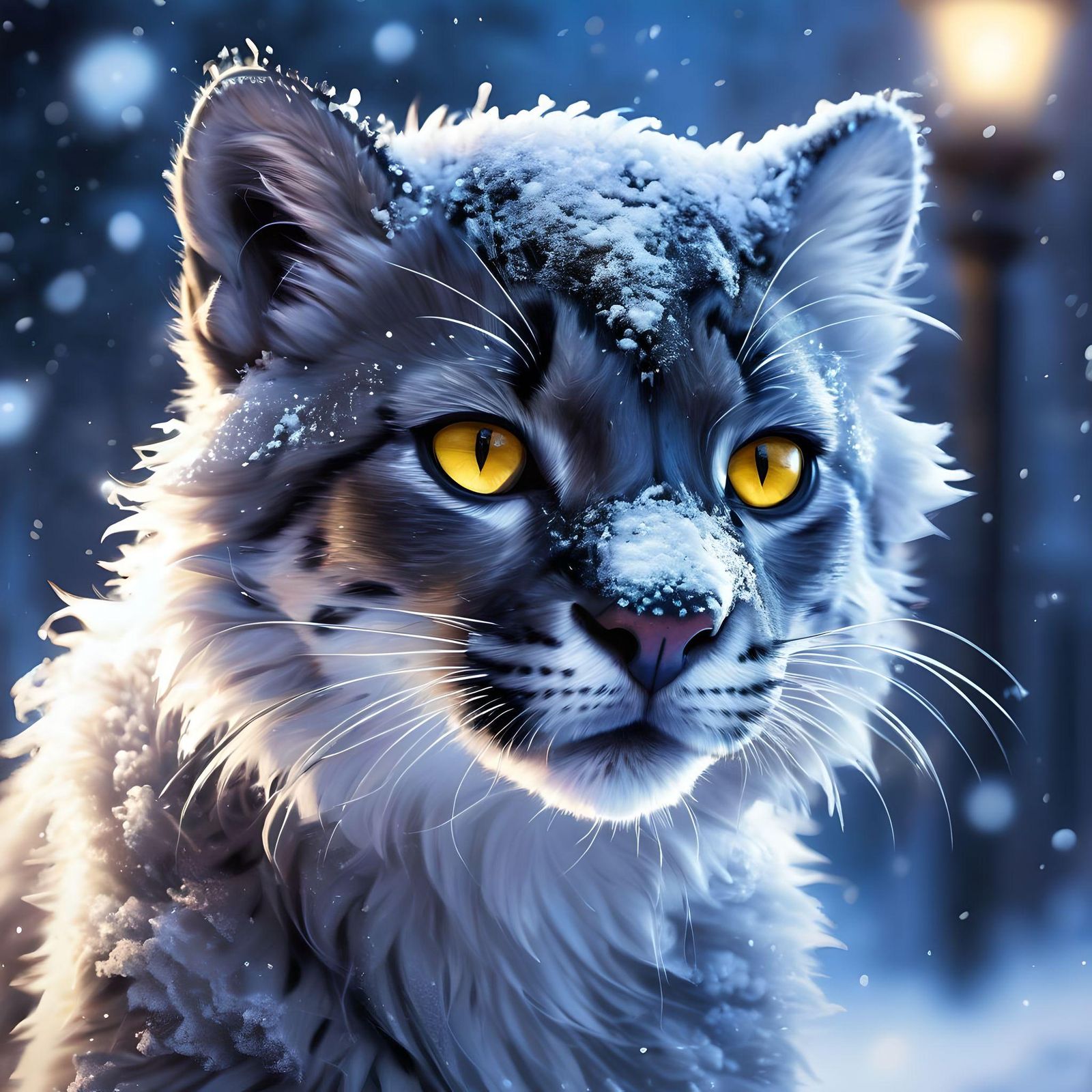 Snow feline