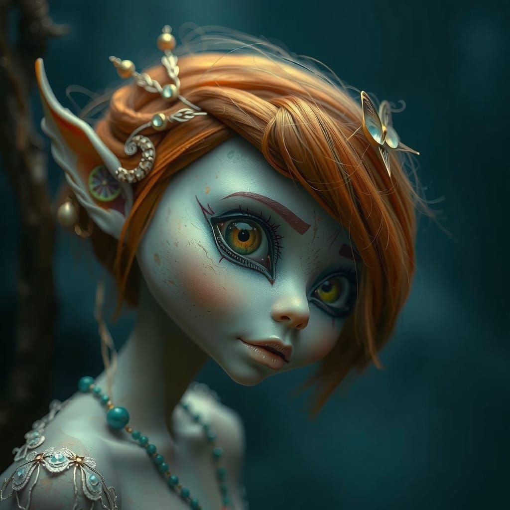 Enchanted Bohemian Entity in Vintage Realism