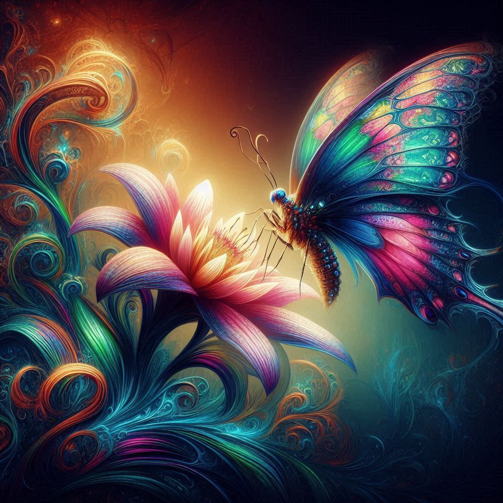 A butterfly in gothic fantasy
