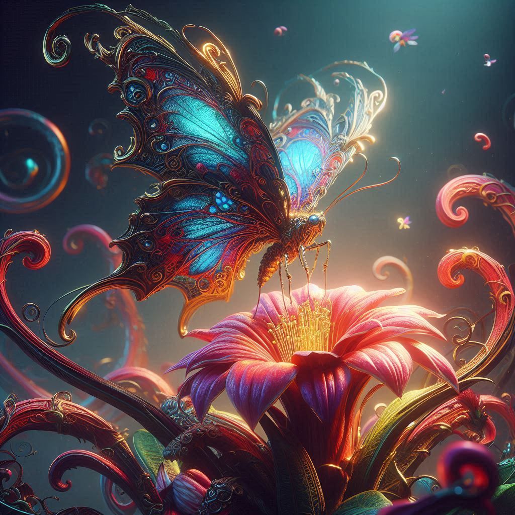 A butterfly in gothic fantasy