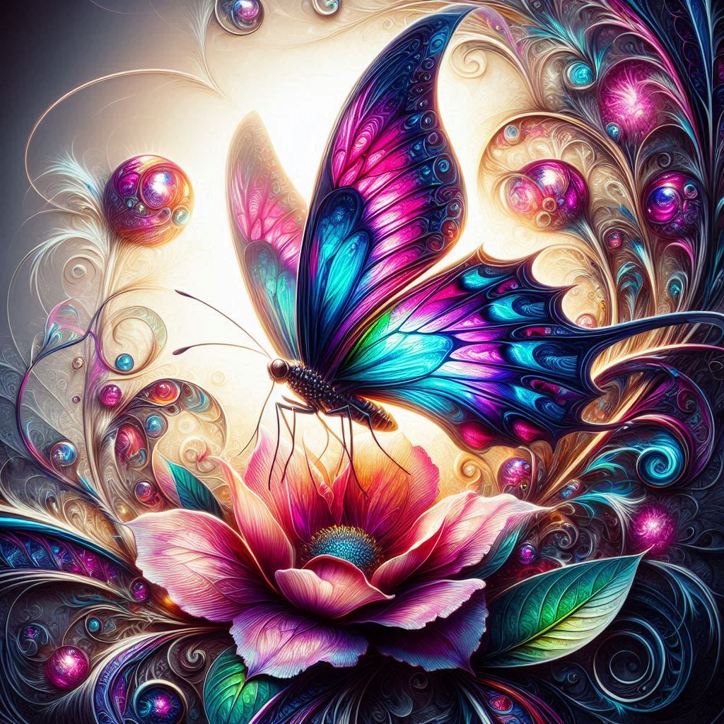 A butterfly in gothic fantasy