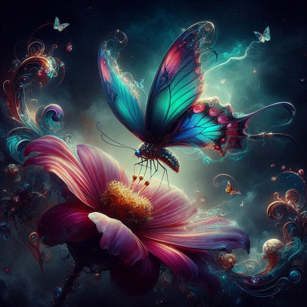 A butterfly in gothic fantasy