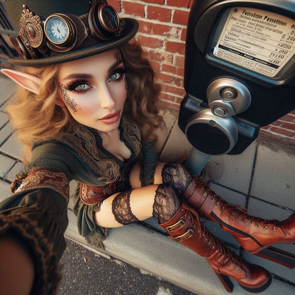 Selfie with parkmeter