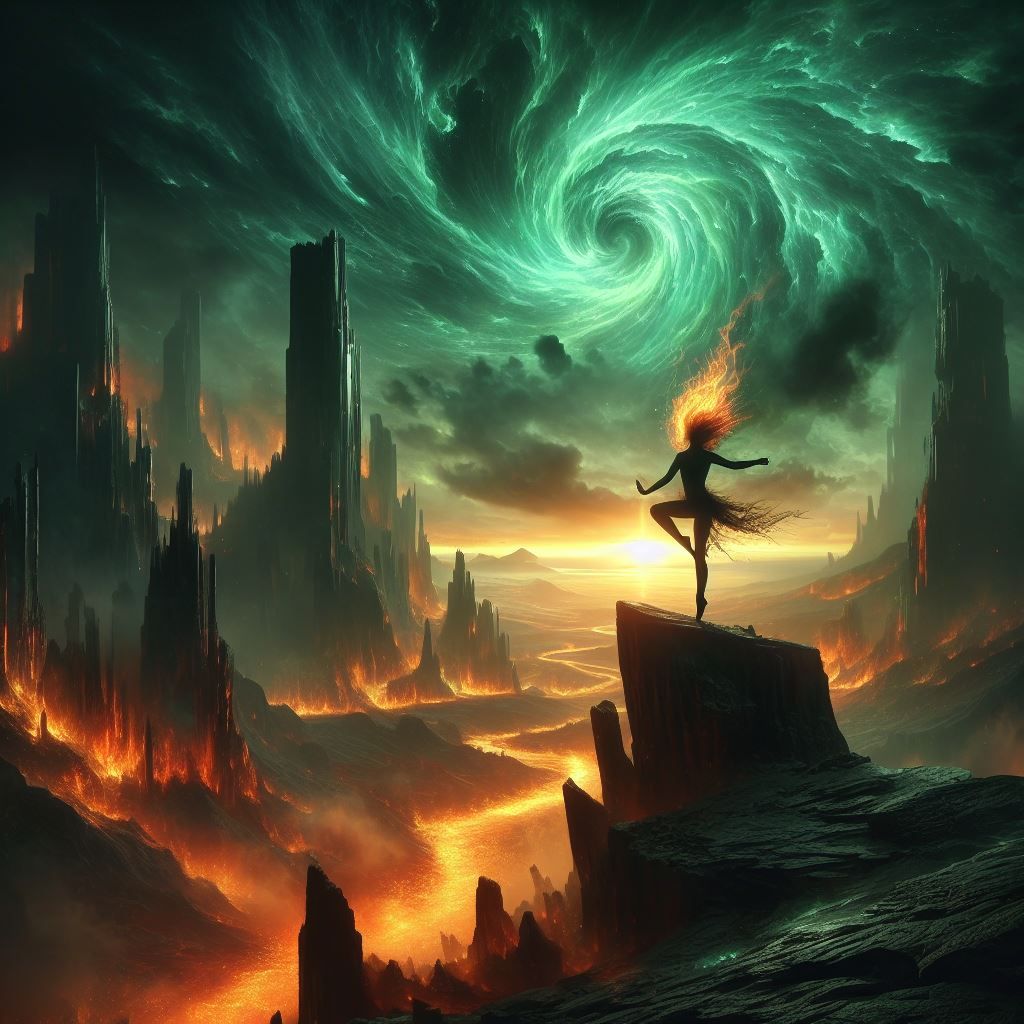 Ethereal Dance Amidst Chaos